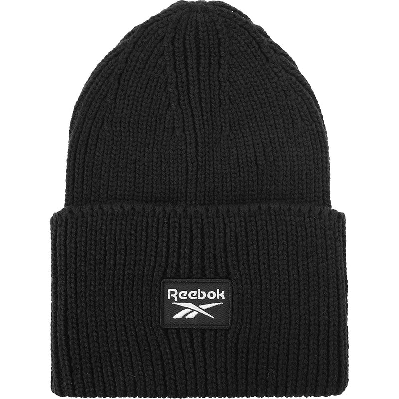 Reebok Women's Black Logo Knit Beanie