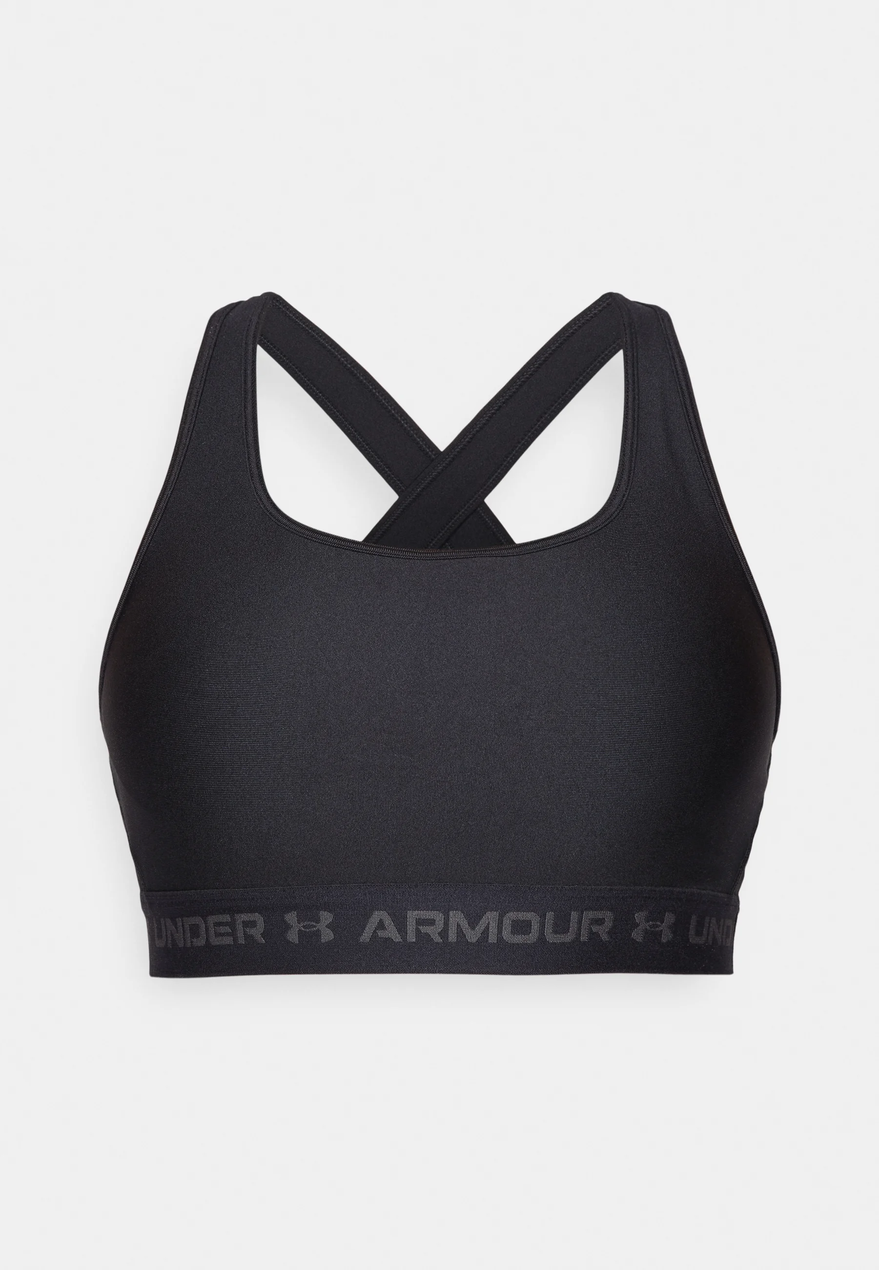 Under Armour Womens Training Mid Support Crossback Sports Bra In Black