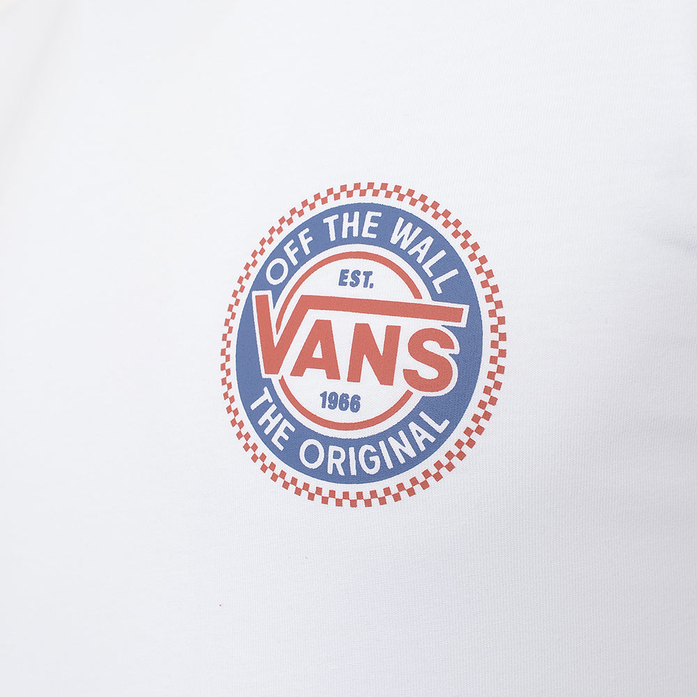 Vans Men's White Original Checkerboard Back Print T-Shirt