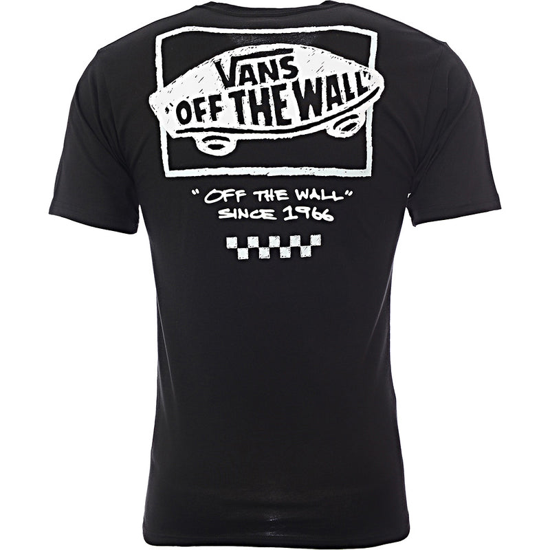 Vans Men's Black Sketchy Past Back Print T-Shirt