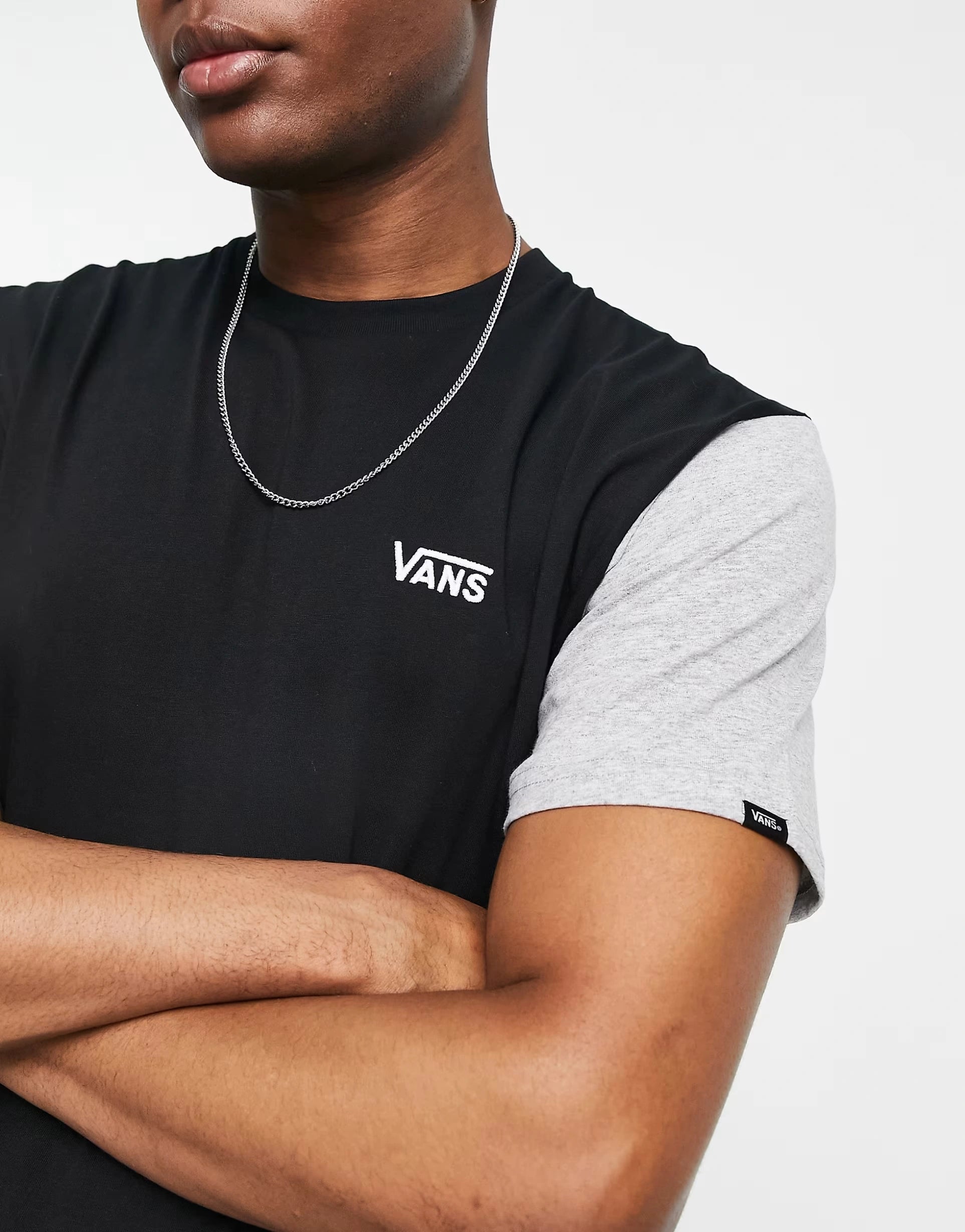 Mens Vans Opposite Short Sleeve T-Shirt in Black And White