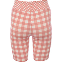 Vans Women's Pink Mixed Up Gingham Legging Shorts