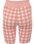 Vans Women's Pink Mixed Up Gingham Legging Shorts