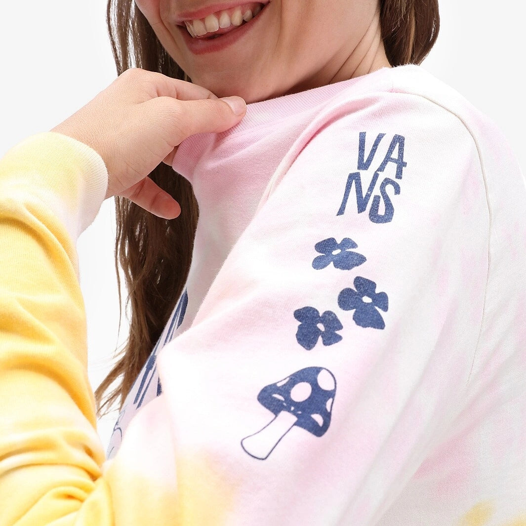 Womens Vans Masc'd Mind Long Sleeve Top in Pink Tie Dye