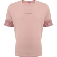 Another Influence Mens Dusty Pink Tie Dye Sleeve Boxy Fit T-Shirt