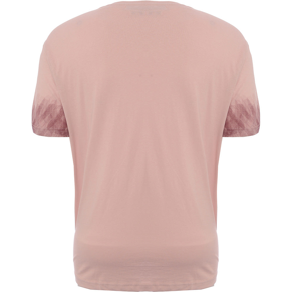 Another Influence Mens Dusty Pink Tie Dye Sleeve Boxy Fit T-Shirt