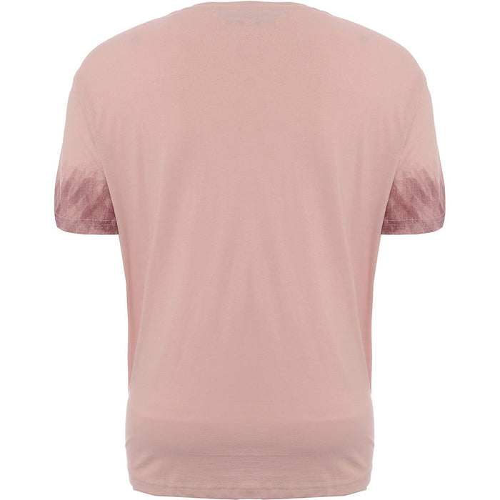 Another Influence Mens Dusty Pink Tie Dye Sleeve Boxy Fit T-Shirt