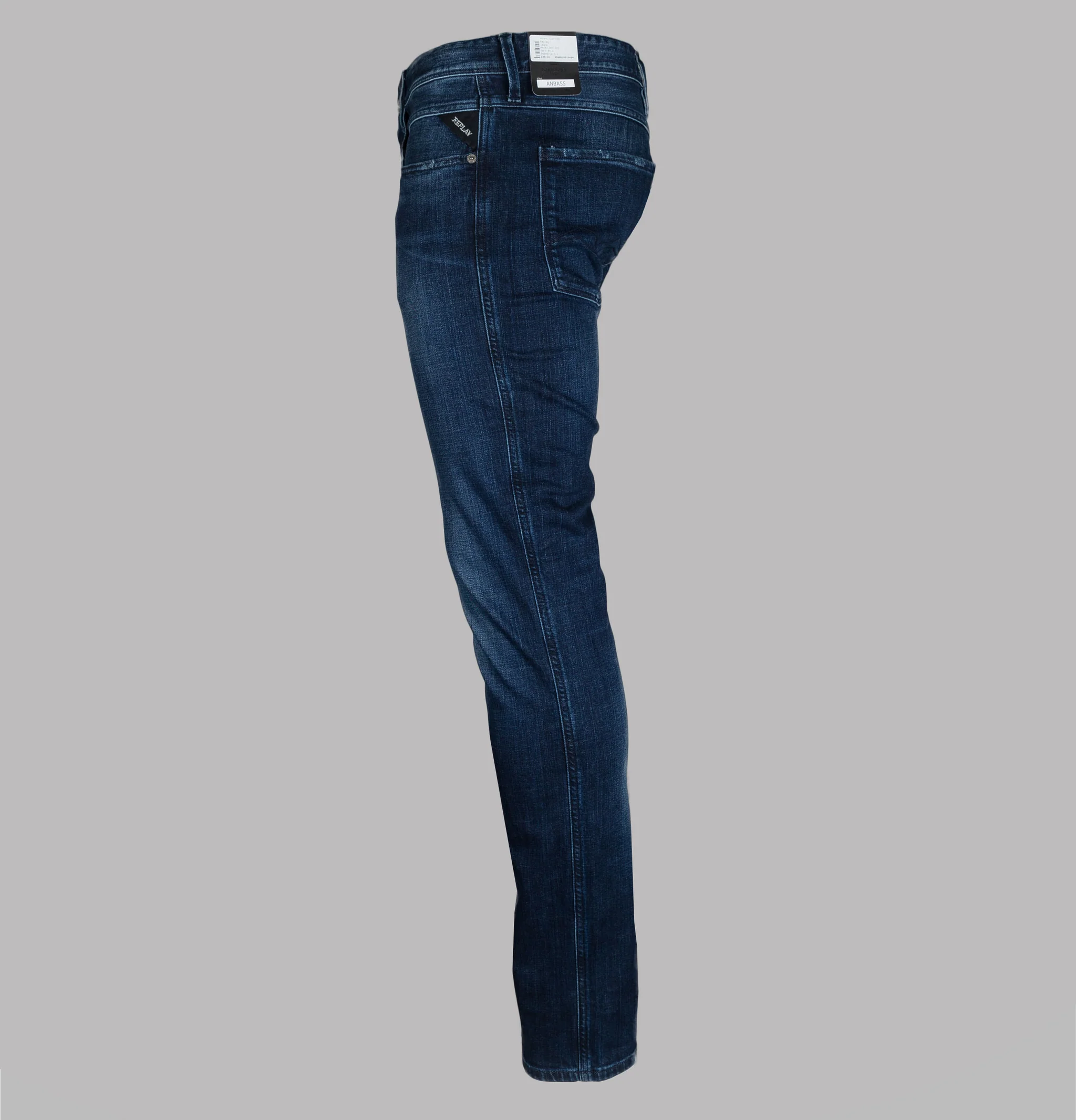 Mens Replay Anbass Slim Jeans in Dark Blue