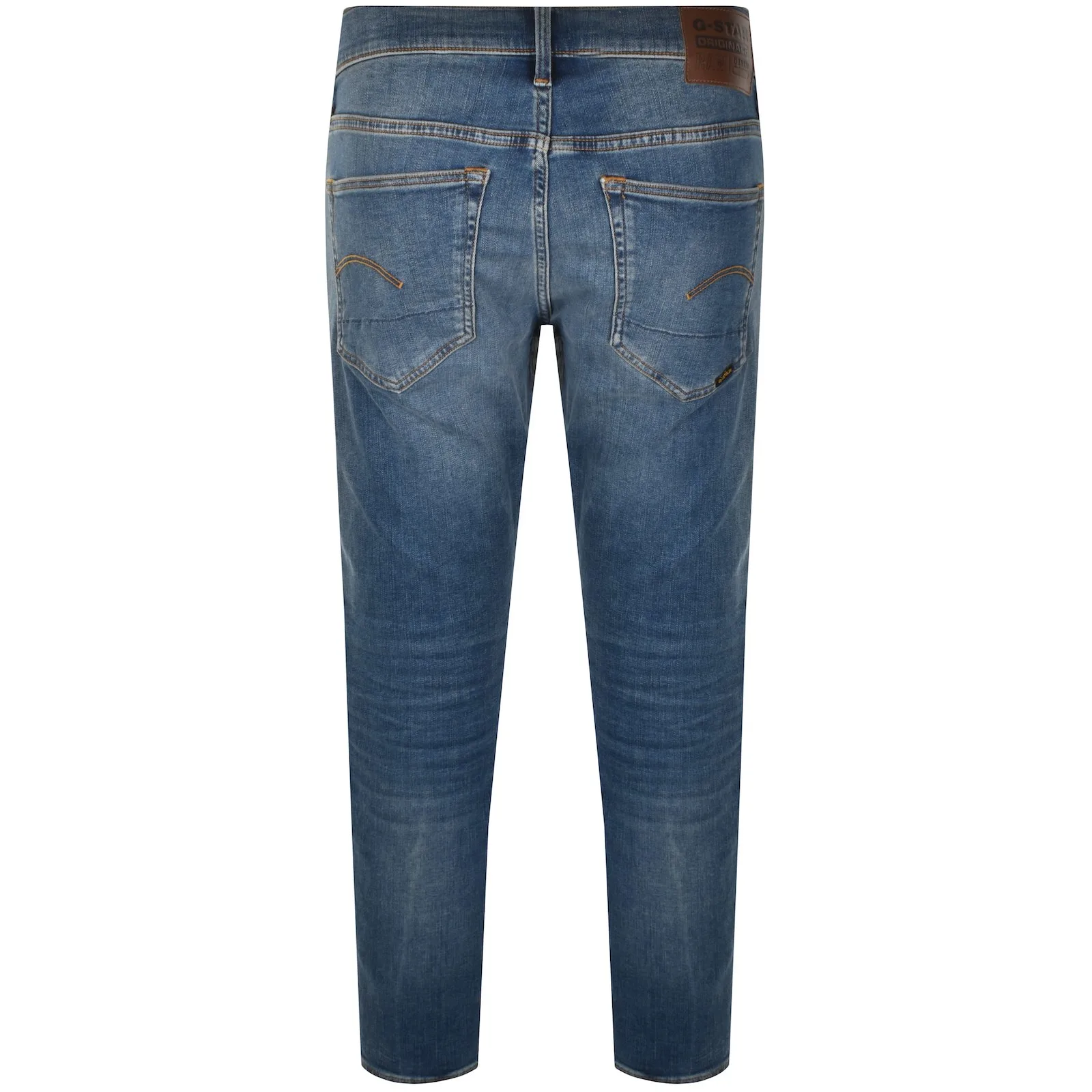 G-Star Mens 3301 Slim Jeans in Midwash In Blue