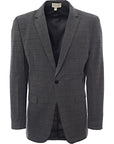 Bando Mens Slim Fit Suit Jacket in Grey Check