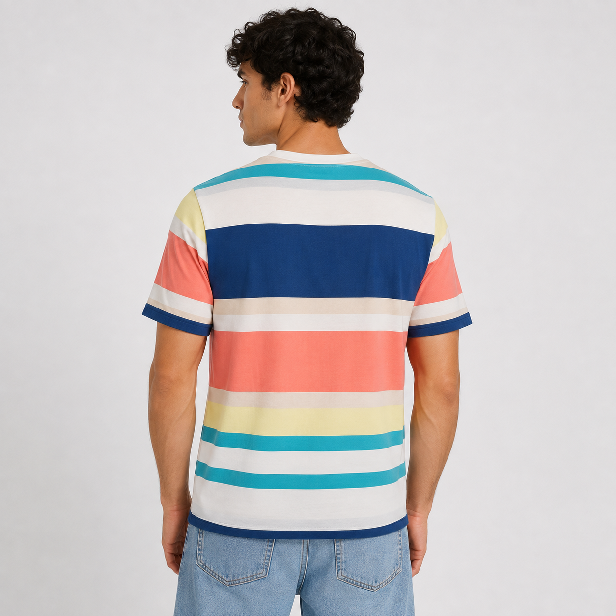 Nautica Men's Tuttle Oversized Stripe T-Shirt in Blue