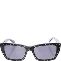 Moschino Womens Rectangle Stud Sunglasses in Black