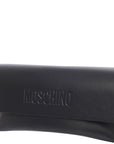 Moschino Womens Rectangle Stud Sunglasses in Black