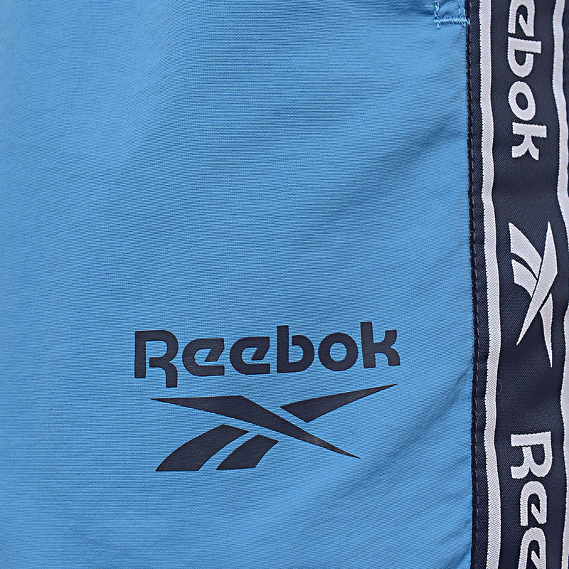 Reebok Mens Light Blue Swim Short with Logo Taping