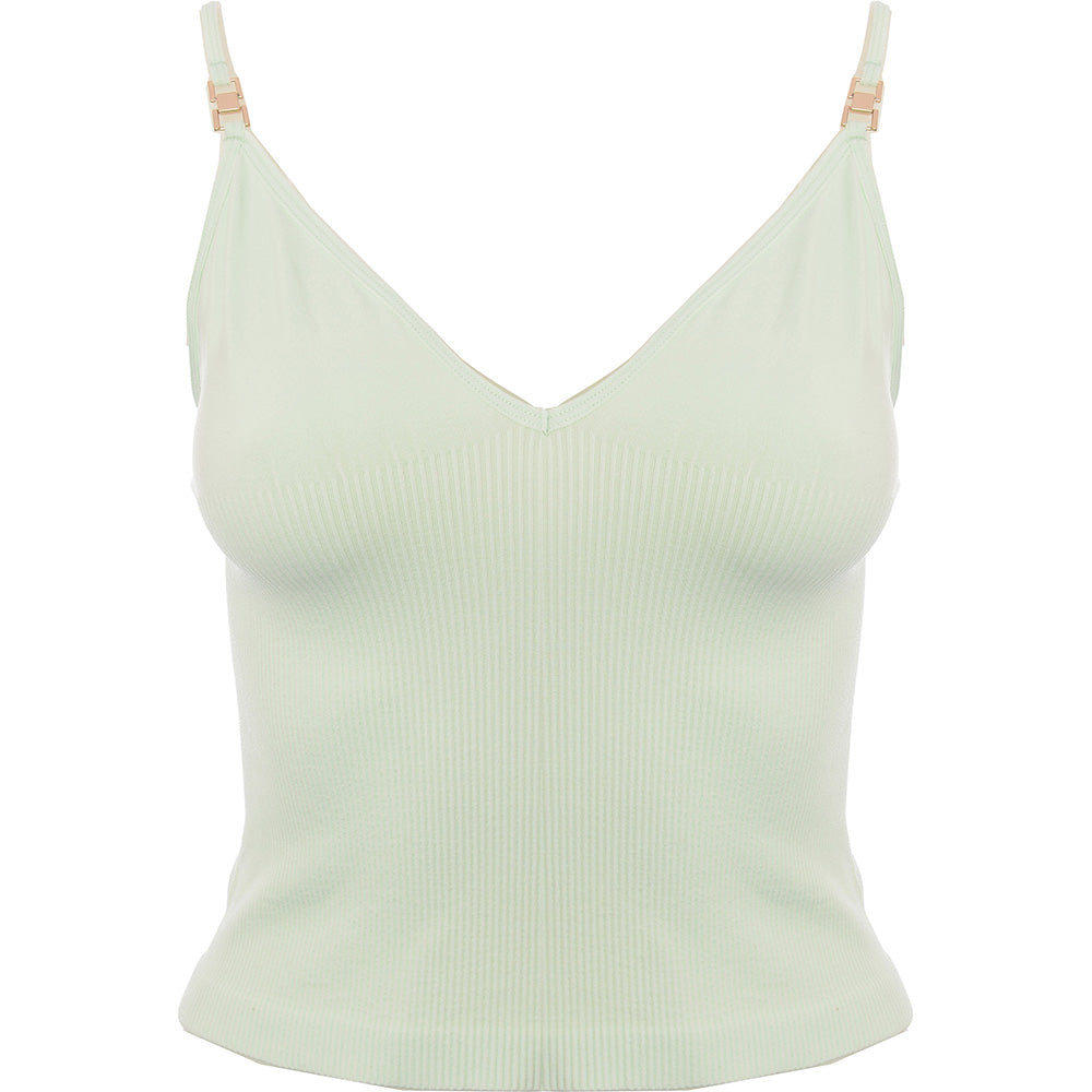 Morgan Womens Green Cami Strap Knitted Top