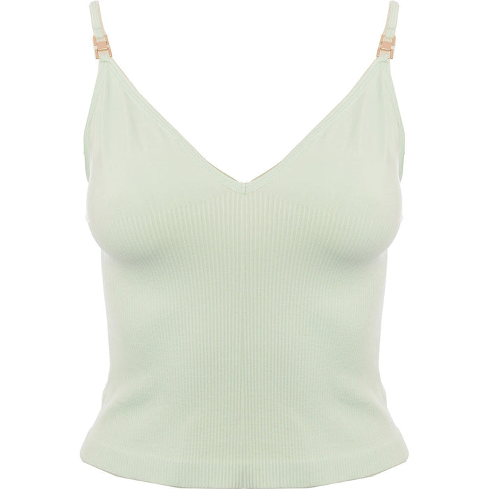 Morgan Womens Green Cami Strap Knitted Top