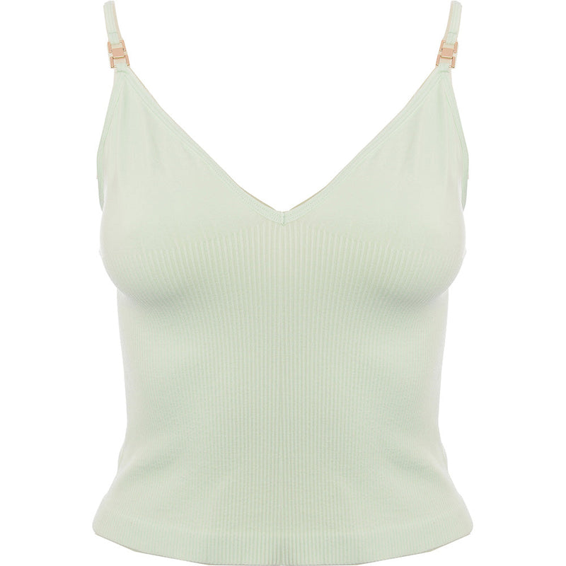 Morgan Womens Green Cami Strap Knitted Top