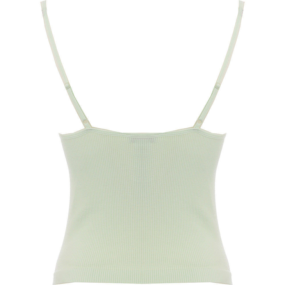 Morgan Womens Green Cami Strap Knitted Top