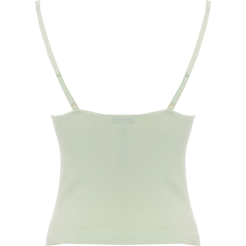 Morgan Womens Green Cami Strap Knitted Top