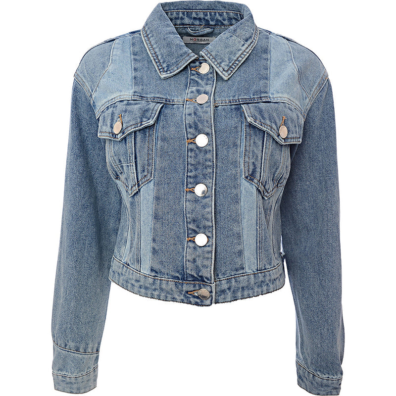 Morgan Women's Light Wash Blue Denim Jacket