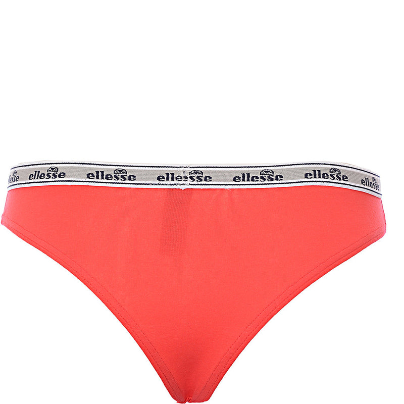 Ellesse Womens Multi Red Navy White 3-Pack Tangas