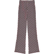 Mango Women's Pink Retro Floral Print Straight Leg Trousers