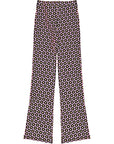 Mango Women's Pink Retro Floral Print Straight Leg Trousers