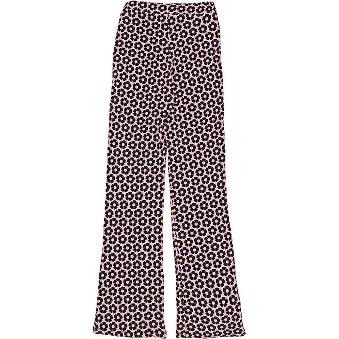 Mango Women's Pink Retro Floral Print Straight Leg Trousers