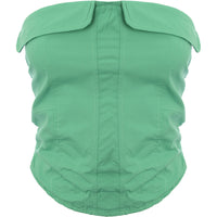 Fashionkilla Womens Green Utility Corset Top Co-Ord