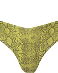 Weekday Women's Green Snake Print Polyester V Cut Bikini Briefs