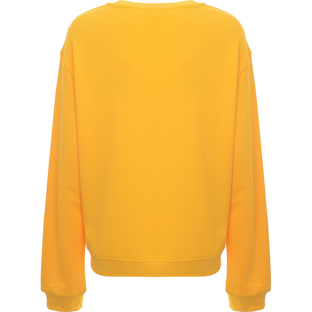 Love Moschino Womens Yellow Box Logo Sweatshirt