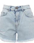 The Couture Club Womens Denim Logo Shorts