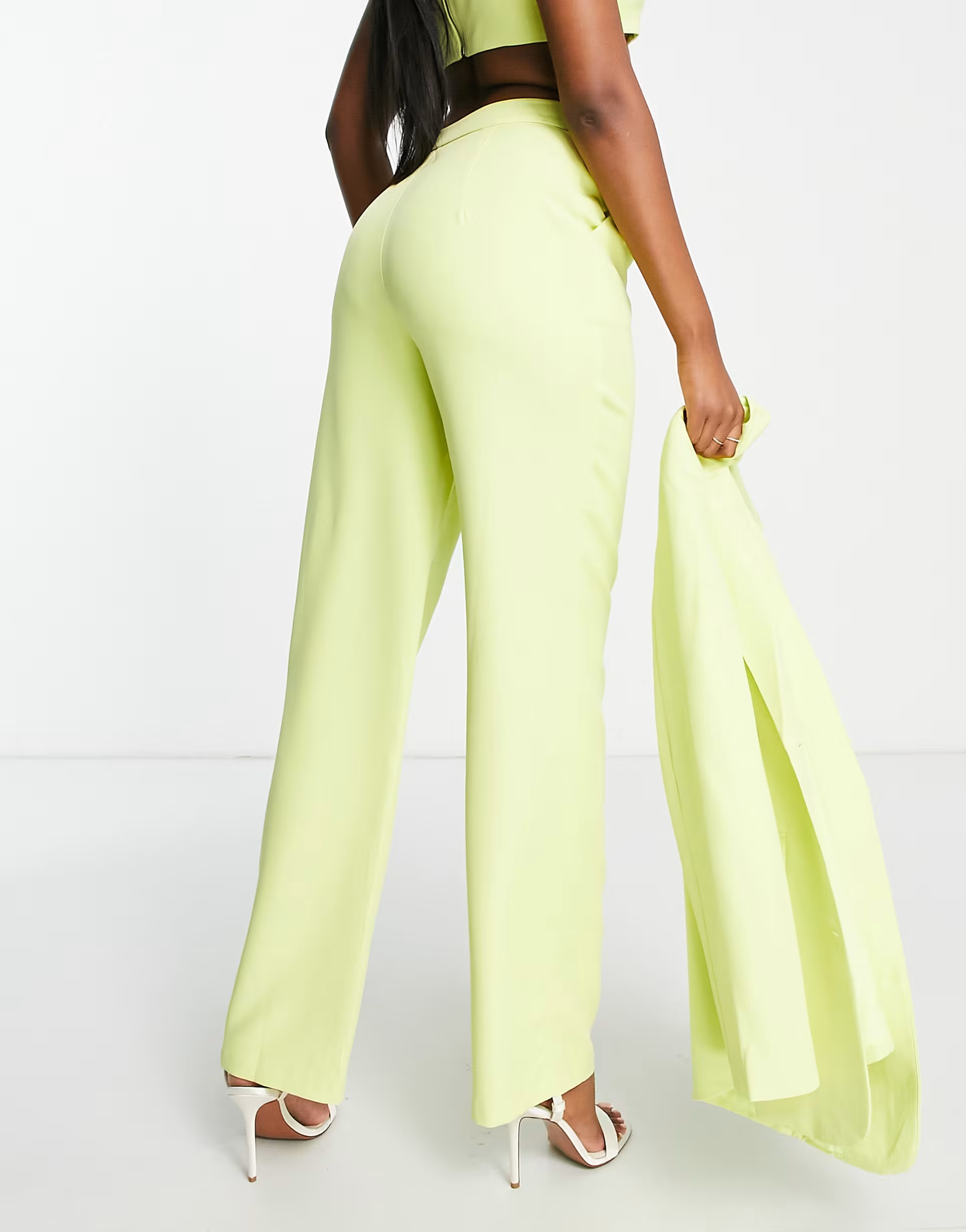 Aria Cove Womens Tailored Trouser Co-Ord in Lemon
