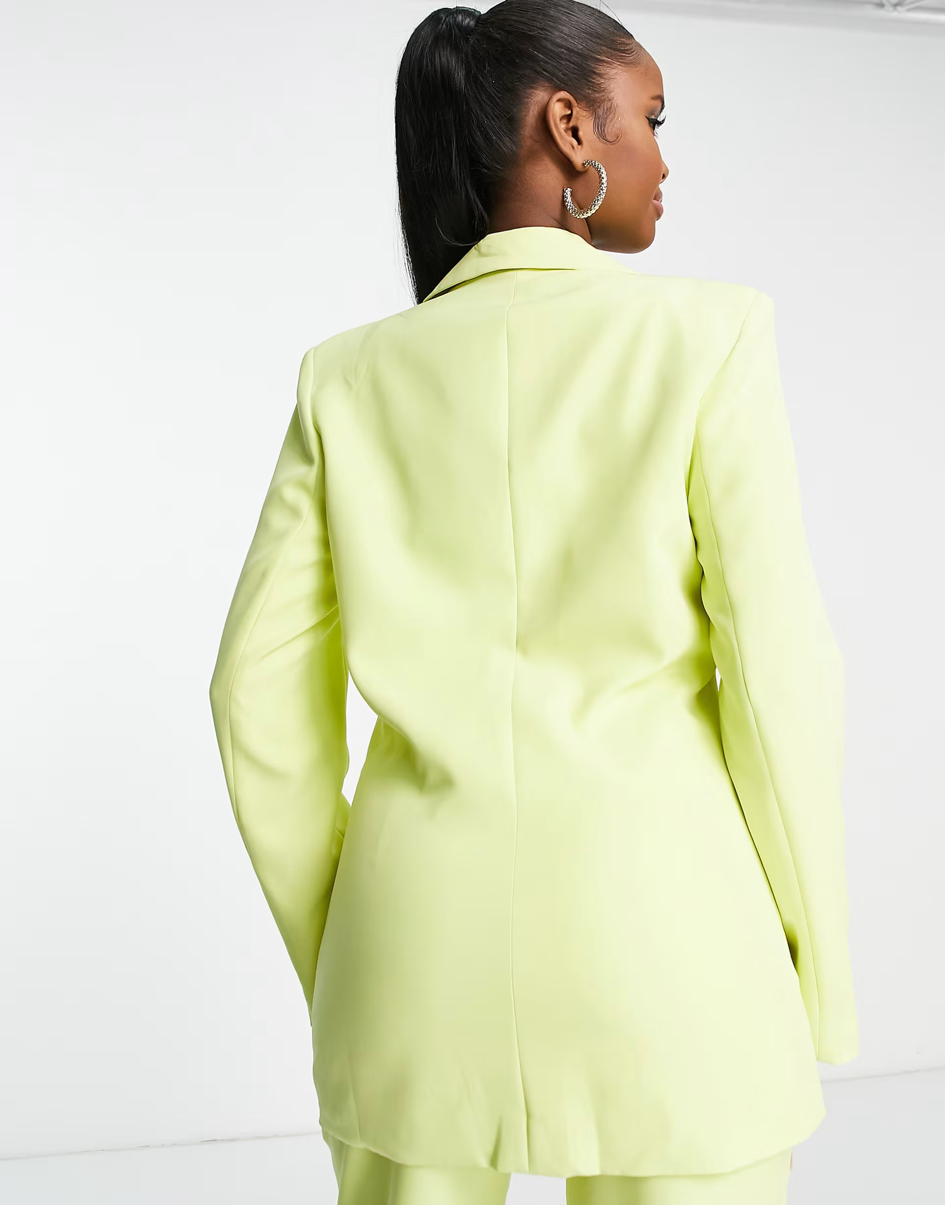Aria Cove Womens Tailored Blazer Co-Ord In Lemon