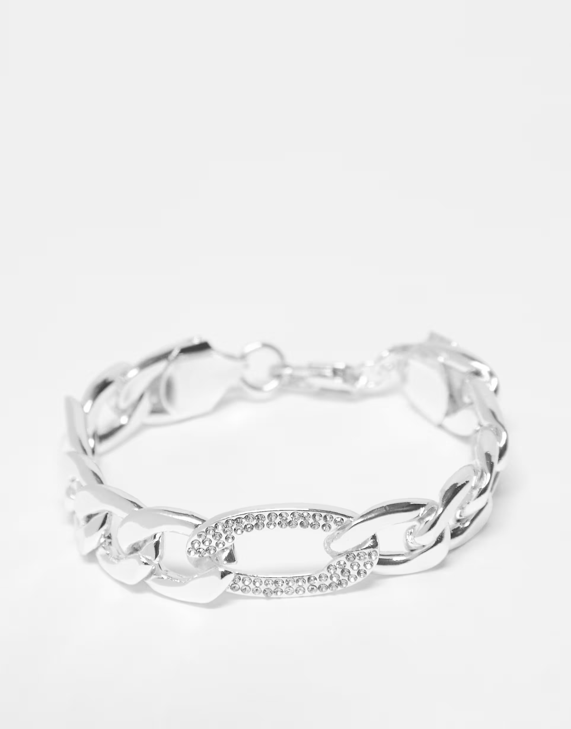 Bolongaro Trevor Mens Zinc Chunky Bracelet in Silver