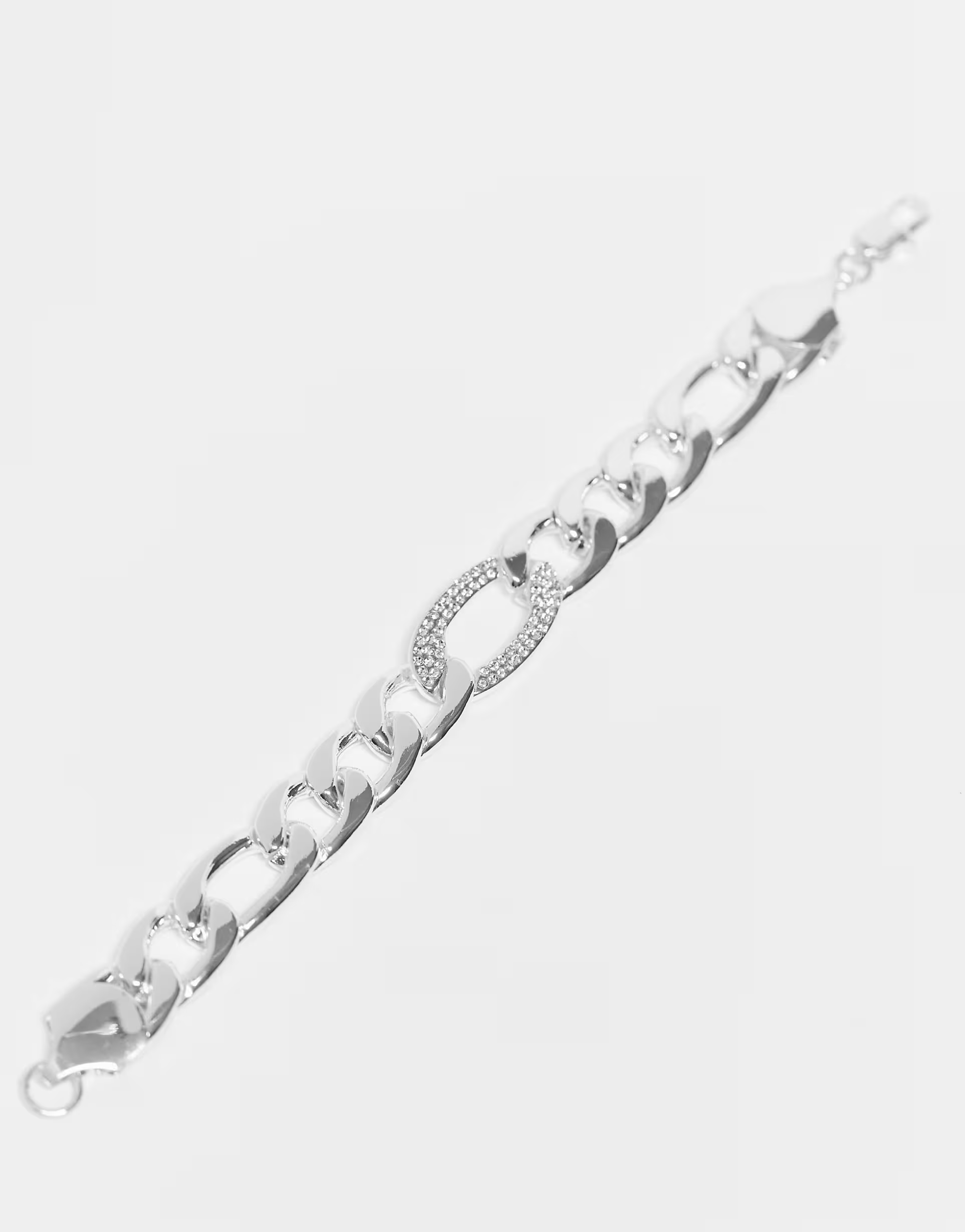 Bolongaro Trevor Mens Zinc Chunky Bracelet in Silver