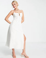 Forever New Womens Strappy Midi Dress In White