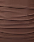 Rare London Womens Slinky Open Back Midi Dress in Chocolate