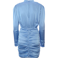 Rare London Women's Satin High Neck Mini Dress