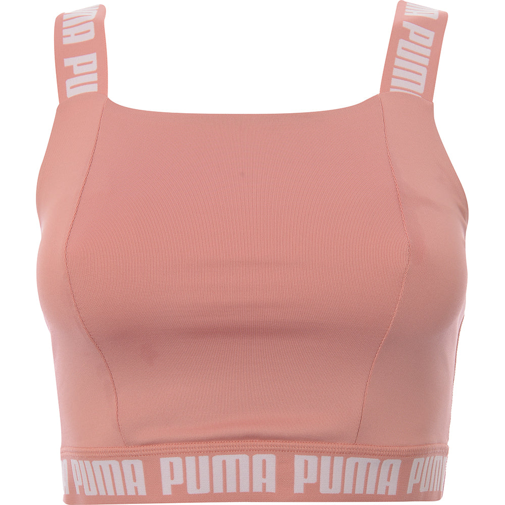 Womens Puma Pink Training Strong Square Neck Crop Top