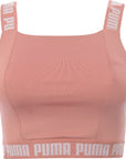 Womens Puma Pink Training Strong Square Neck Crop Top