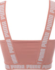 Womens Puma Pink Training Strong Square Neck Crop Top