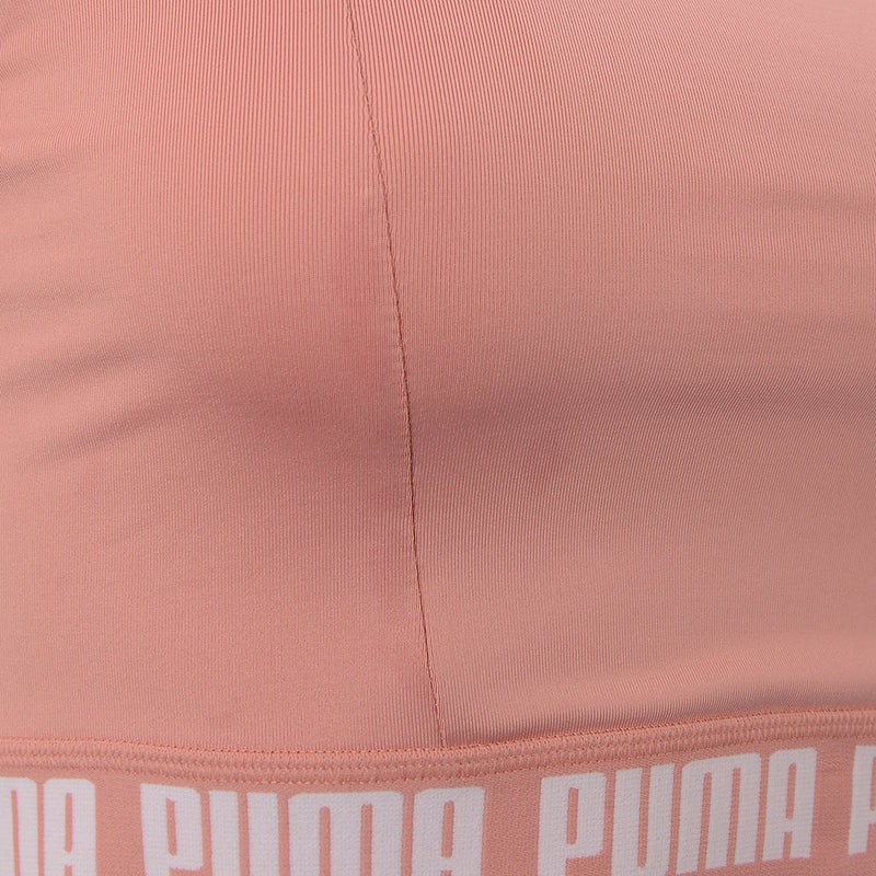 Womens Puma Pink Training Strong Square Neck Crop Top