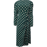 AX Paris Womens Green Polka Dot Plunge Neck Dress