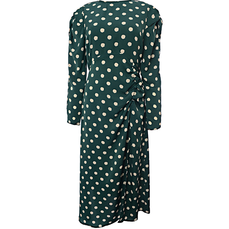 AX Paris Womens Green Polka Dot Plunge Neck Jumpsuit