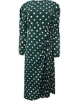 AX Paris Womens Green Polka Dot Plunge Neck Jumpsuit