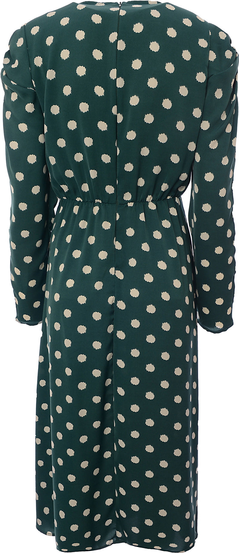 AX Paris Womens Green Polka Dot Plunge Neck Jumpsuit