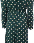 AX Paris Womens Green Polka Dot Plunge Neck Jumpsuit