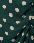 AX Paris Womens Green Polka Dot Plunge Neck Jumpsuit