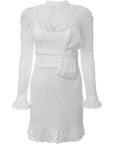 Forever New Women's Ivory Bridal Lace Mini Dress with Satin Bow Waist